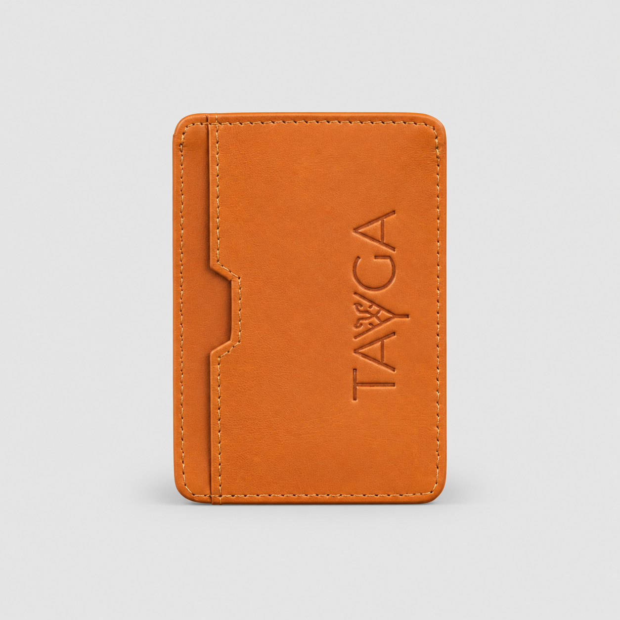 Tan Stone Polish Card Wallet