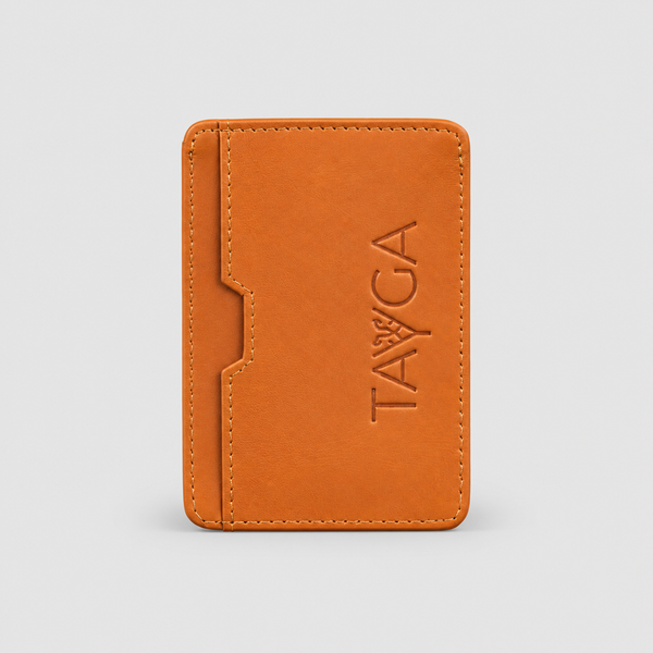 Tan Stone Polish Card Wallet